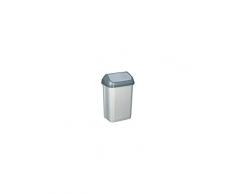ALUMINIUM ET PLASTIQ Papelera 50Â litros Tapa basculante Gris Silver