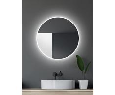 Talos Espejo de baÃ±o LED Redondo 60 cm â Espejo con iluminaciÃ³n â Espejo de Pared para baÃ±o con Marco de luz â Espejo Redondo de Color Blanco Neutro 4200 Kelvin