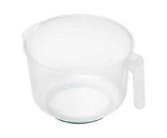 Chef Aid Contiene cuenco y jarra para mezclar, apto para microondas y lavavajillas, multiusos, ideal para hornear y cocinar, blanco, 2,5 litros