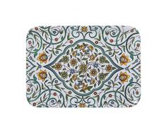 Bandeja Rectangular de melamina con Dibujo arabesco y Multiples Colores 2x27x38 cm