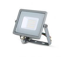 PROYECTOR LED SLIM 20W GRIS COLOR CHIP SAMSUNG LUZ FRIA 6400K VT-20-G 447