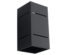 Sollux Lighting - Lámpara de pared, aluminio, color negro, 20 x 10 x 10