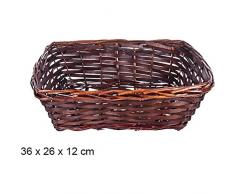 CM 108275 Cesta Mime, Rectangular, Caoba, 36 X 26 X 12C, Plastico, Multicolor, 15.5 x 19.4 x 18.5