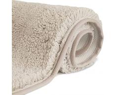 Alfombras de baÃ±o, 50 x 80 cm, Microfibra esponjosa, absorbentes, Antideslizantes, Lavables a mÃ¡quina, para baÃ±era, Ducha y baÃ±o (Color Beige)