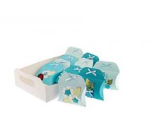 Comarco Sa 15530 - Cestas de Regalo, Papel de Morera, Azul, 7 x 3 x 10 cm