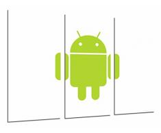 Poster Fotográfico Logo Android Verde , Fondo Blanco Tamaño total: 97 x 62 cm XXL