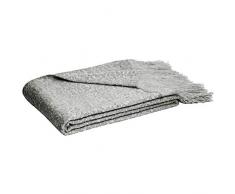 AmazonBasics - Manta con flecos de lana de Angora de imitación, Gris, 130 x 170 cm