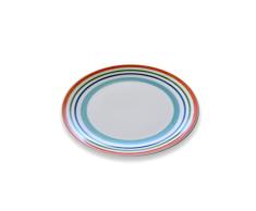 Zafferano Serie Circus - Plato para pizza de cerÃ¡mica, decorado a mano, fabricado en Italia, lavable en lavavajillas y resistente en microondas, diÃ¡metro de 27 cm, 6 unidades, multicolor