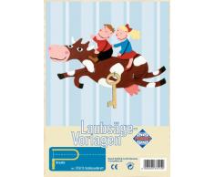 Pebaro 375/1S - Plantilla para usar con sierra de marquetería - Colgador de llaves (Motivo: Vaca)