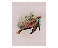 Komar Wandbild Von Animals Paradise Turtle | Poster, Bild, Wohnzimmer, Schlafzimmer, Dekoration, Kunstdruck | ohne Rahmen | P083A-40x50 fotomural, carbÃ³n