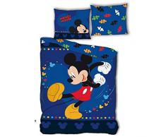 AYMAX S.P.R.L. Disney, Juego de Cama (Funda nórdica de 140 x 200 cm y Funda de Almohada de 63 x 63 cm), diseño de Mickey Mouse