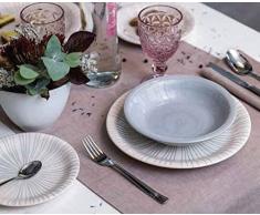 Tognana Lines servicio de vajilla de 18Â piezas Grey Line, Porcelana, Gris