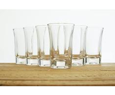 Premier Housewares - Vasos de chupito, Transparente, 5 x 5 x 7 cm