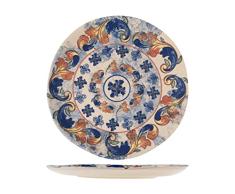 H&H 3238301 Plato llano Felicity, Stoneware Decorado, 26 cm