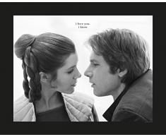 Komar Wandbild Von Star Wars Classic Leia Han Love | Kinderzimmer, Jugendzimmer, Dekoration, Kunstdruck | ohne Rahmen | WB124-50x40 fotomural, carbÃ³n
