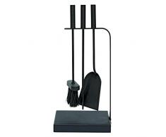 JVL Belmont - Juego de Herramientas para Cortar Chimenea (Acero, 23 x 15 x 45 cm, 3 Piezas), Color Negro