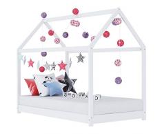 vidaXL Marco de Cama Infantil de Madera de Pino Maciza de 70 x 140 cm
