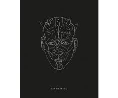 Komar Wandbild Von Star Wars Lines Dark Side Maul | Kinderzimmer, Jugendzimmer, Dekoration, Kunstdruck | ohne Rahmen | WB098-40x50 fotomural, carbón