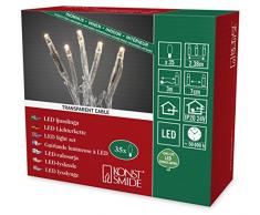 Konstsmide guirnalda de Micro LED, 35 diodos de luz blanca cálida, 24 V transformador interno, cable transparente 6352-123