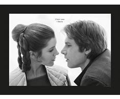 Komar Wandbild Von Star Wars Classic Leia Han Love | Kinderzimmer, Jugendzimmer, Dekoration, Kunstdruck | ohne Rahmen | WB124-40x30 fotomural, carbÃ³n