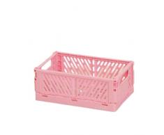 Craftelier - Caja para Organización y Almacenamiento de Materiales de Scrapbooking y Manualidades | Diseño Plegable y Apilable | Tamaño Pequeño - Medidas Caja Abierta 15 x 9,5 x 5,7 cm - Color Rosa