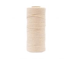 Vaessen Creative Hilo de macramÃ© Naturel, 200 m, 100% algodÃ³n, Disponible en Varios Colores, Manualidades, decoraciÃ³n Flores, Colgante de Pared, portavelas, atrapasueÃ±os, Natural, 2 mm x 100m