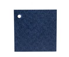 Mopec Tarjeta de 4x4cm de Color Azul Marino, Pack de 100 Unidades, Cartulina, 0.02x4.00x4.00 cm