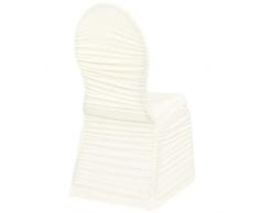 RCZ Decor 4414us - Funda para Silla de Elastano Fruncido, Color Marfil | 1 Pieza