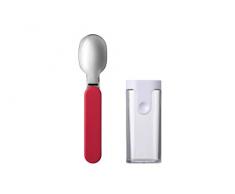 Mepal - Cuchara Plegable Ellipse - Cuchara Reutilizable Para Llevar - Cuchara Plegable Para Yogur - Cubiertos De Viaje - Incluye Estuche - Acero Inoxidable - Nordic Red