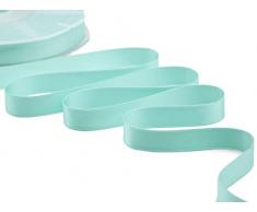 Furlanis - Cinta De Raso De Doble Cara, DecoraciÃ³n de Regalo Cajas Flores Boda Navidad, Tela Italiana - Verde Aguamarina, 16 mm x 50 m