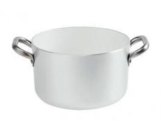 Ollas Agnelli Cazuela Alta de Aluminio, con 2 Asas en Acero Inoxidable, Plata, 25 litros