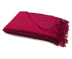 Bolzan Camas Gaudi Manta, Lana, Rojo/Fucsia, Individual, 130.0Â X 180.0Â X 2.0Â cm