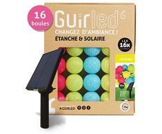 Guirnalda de bolas luminosas LED – Impermeable IP65 – Panel solar alto rendimiento – On/Off automático – Cóctel