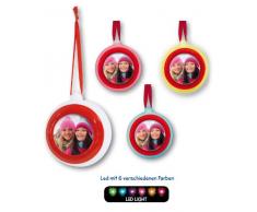 ZEP Led Christmas Ball - Adorno con foto para árbol de Navidad, plástico, color