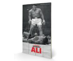 Muhammad Ali Pyramid International LW10461P - Cuadro sin marco con diseño The Greatest (producto oficial, 45 x 76 cm), color blanco y negro