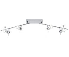 Oaks Lighting Cara - Barra de focos (4 luces, cromo)
