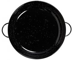 La Valenciana 16 cm Acero esmaltado sartén con 2 Asas, Negro