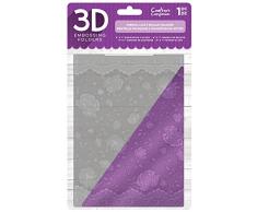 Crafters Companion EF5-3D-FLACE Carpeta de Estampado 3D de 5x 7-Encaje Francés-26.5 x 16 x 1 cm