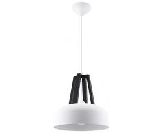 Sollux Lighting - Lámpara de techo, acero, color blanco, negro, 30 x 30 max.100