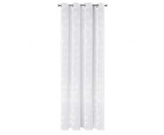 Design91 - Cortinas Lisas y Transparentes con 8 Ojales, Mariposas Fluorescentes, Modernas, Sencillas, para Dormitorio, habitaciÃ³n de los niÃ±os, salÃ³n, Color Blanco, 140 x 250 cm