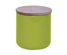 Excelsa verde tarro de cocina con tapa de madera 12X13 cm