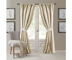 Elrene Home Fashions 026865721874 - Cortina de Ventana Plisada para oscurecimiento y Ahorro de energÃa, Crema, 52 x 108