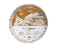 DECORA Gira para decoración de pasteles Pascua, placa Wet estaño, plata, 20 cm