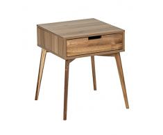 Wenko Mesa Auxiliar, Madera, marrón, 50 x 55 x 50 cm
