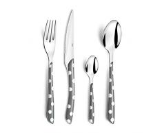 Amefa 2234AAMBA1B60 ECLAT - Cubertería (16 piezas), acero inoxidable ABS estireno acrilonitrilo, gris, Ménagère 32 couverts pour 8 personnes