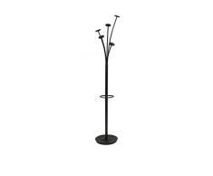 Alba - Perchero para abrigo, color negro, base à 35 cm, altura 188 cm, tubo: 38 mm