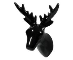 Capventure 1002075 - Gancho de Pared (8,5 x 8 x 7 cm, Metal), diseño de Alce, Color Negro