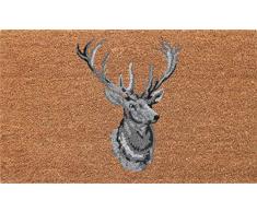 Coco&Coir | Felpudo de coco natural | Antideslizante | Ecologico | Felpudo interior y exterior | 45 x 75 cm