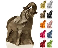 Candellana Vela Elephant Low Poly | Altura: 15 cm | Latón | Tiempo de combustión 42h | Hecho a mano en la UE