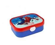 Mepal - Fiambrera Campus - Bento Box para Niños - Lonchera con Compartimento Bento y Tenedor - Fiambrera con Cierre de Clip - Sin BPA y apta para Lavavajillas - 750 ml - Spiderman
